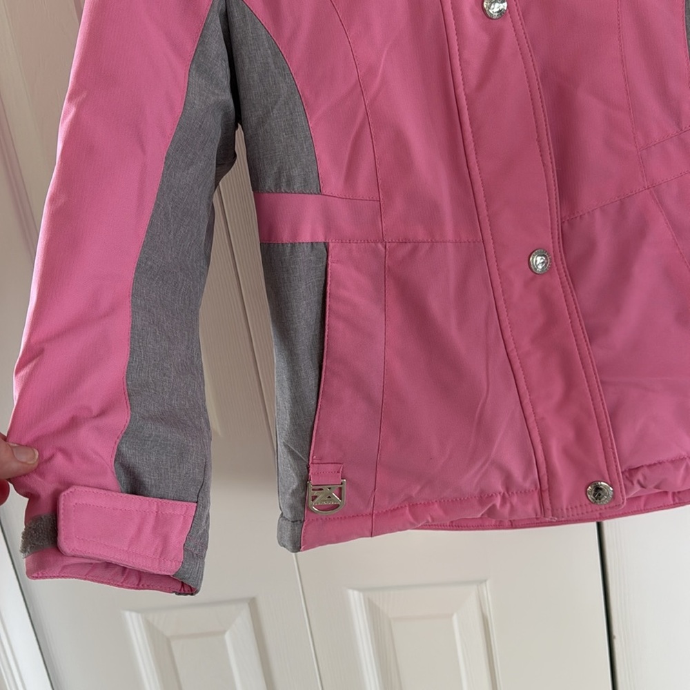 *LIKE NEW* ZeroXposur Girls 3-in-1 Systems Jacket- Pink/Gray/TyeDye - Size 7-8 - Picture 3 of 16